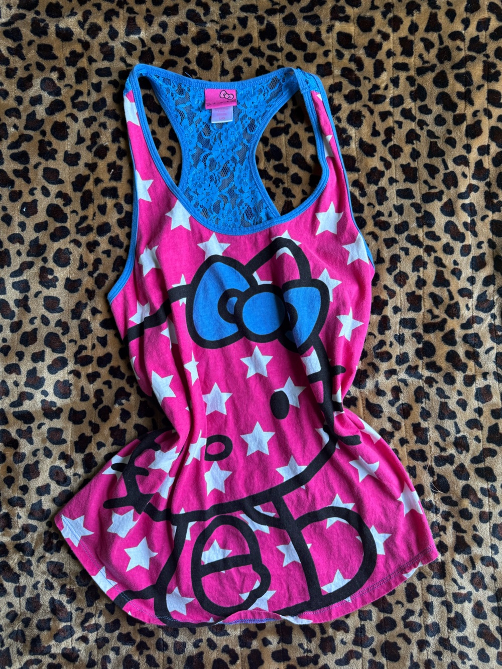 Hello Kitty Women’s Pink Star Racerback Tank Top